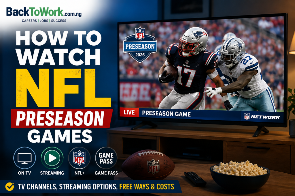 How to Watch NFL Preseason Games: TV, Streaming and Free Options